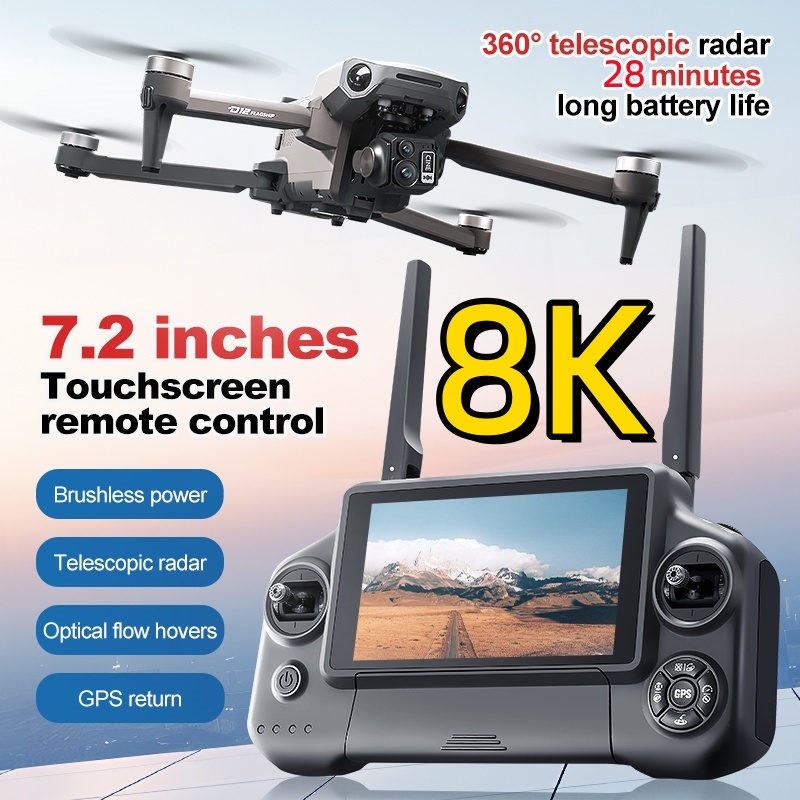 Drone Rc App - Квадрокоптер 8K с 3-осевым подвесом, бесщеточным