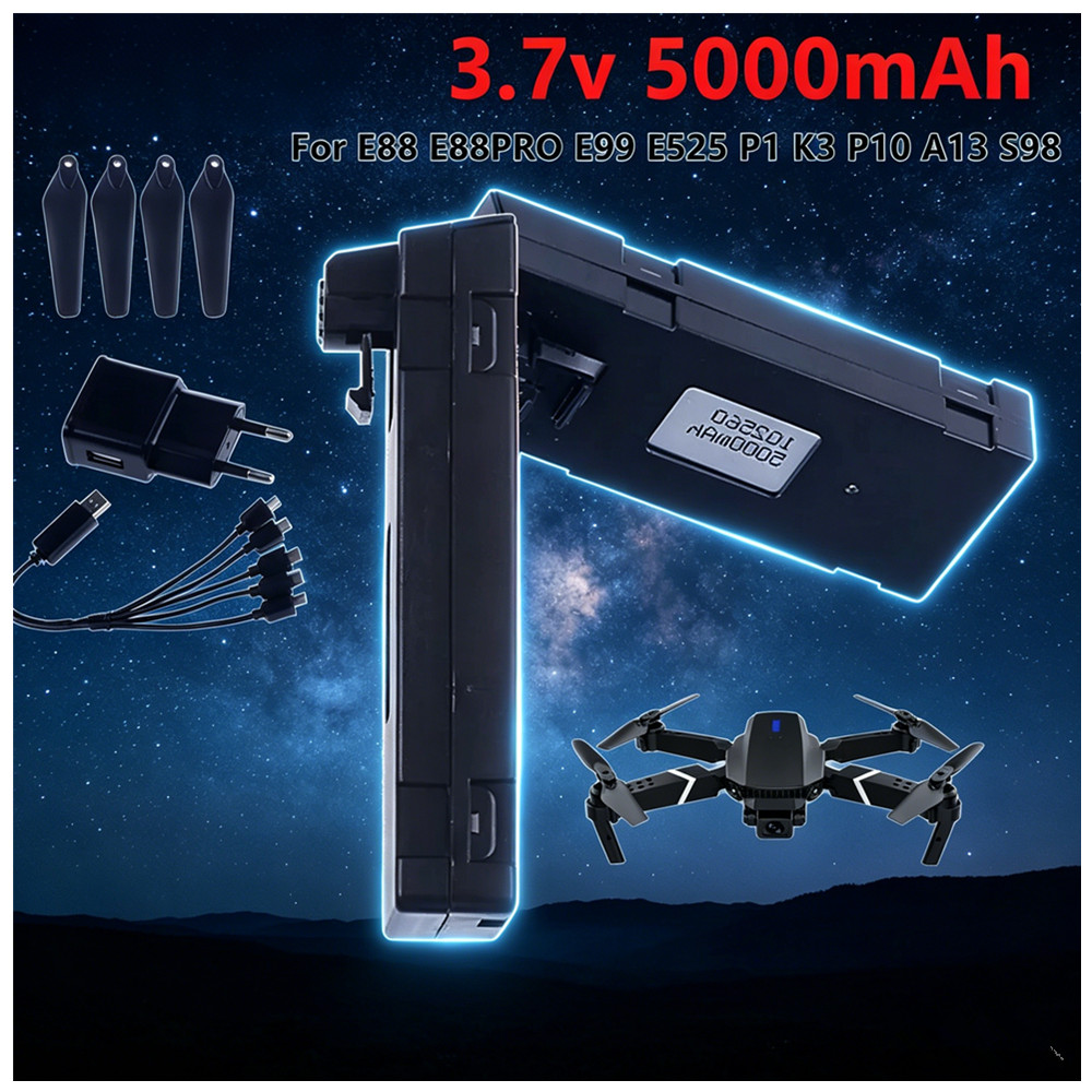 Drone Rc E88 Pro - Аккумулятор литий-ионный перезаряжаемый 3.7V 5000mAh или