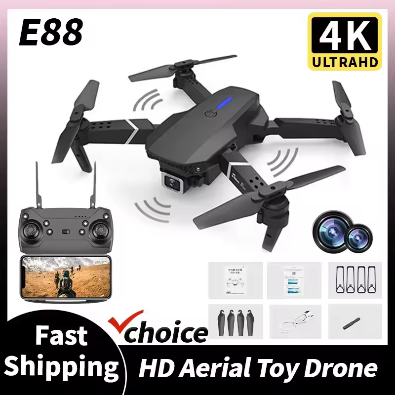 Новый квадрокоптер E88 Pro 202 – обзор и цена Drone Rc E88 Pro
