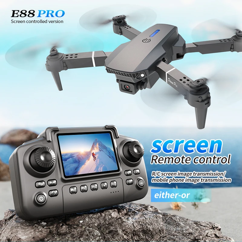 Дрон E88 PRO с экраном, 4K HD- – обзор и цена Drone Rc E88 Pro