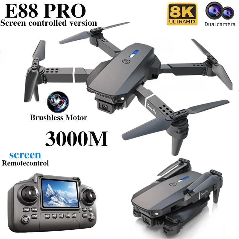 Дрон E88 PRO с экраном, 4K HD- – обзор и цена Drone Rc E88 Pro